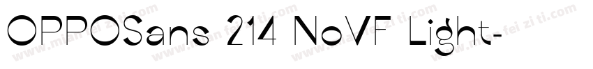 OPPOSans 214 NoVF Light字体转换